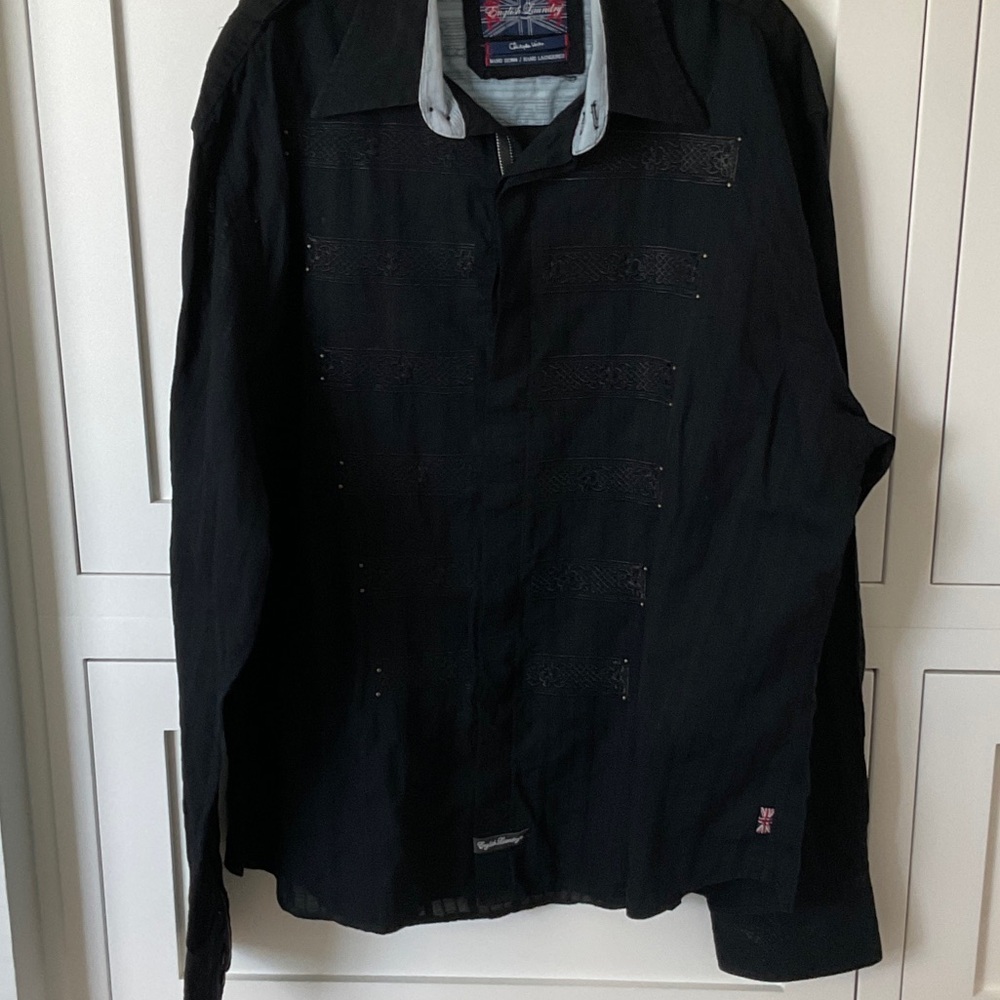 English Laundry Black Shirt Jacket